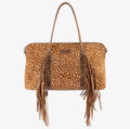 Full Grain Leather & Cowhide Weekender Bag